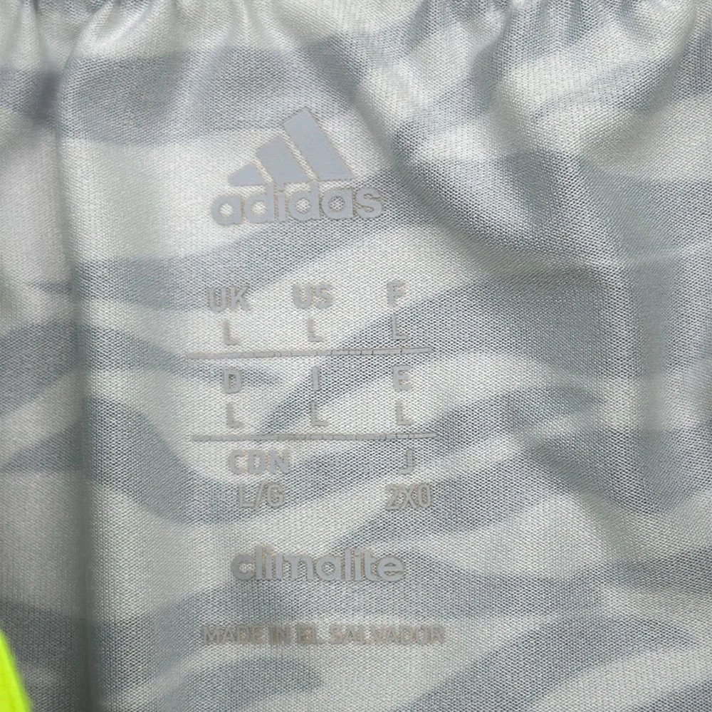 Adidas Kids biker shorts size large L black and white zebra animal print